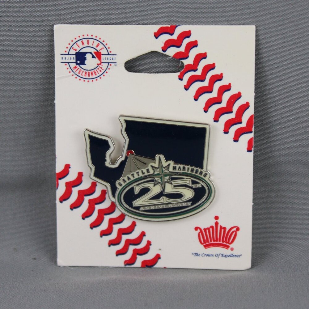 Seattle Mariners Pin (VTG) - 25 Anniversary Logo - Inlaid Pin